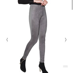 WHBM Outlet Faux Suede Gray Leggings NWT